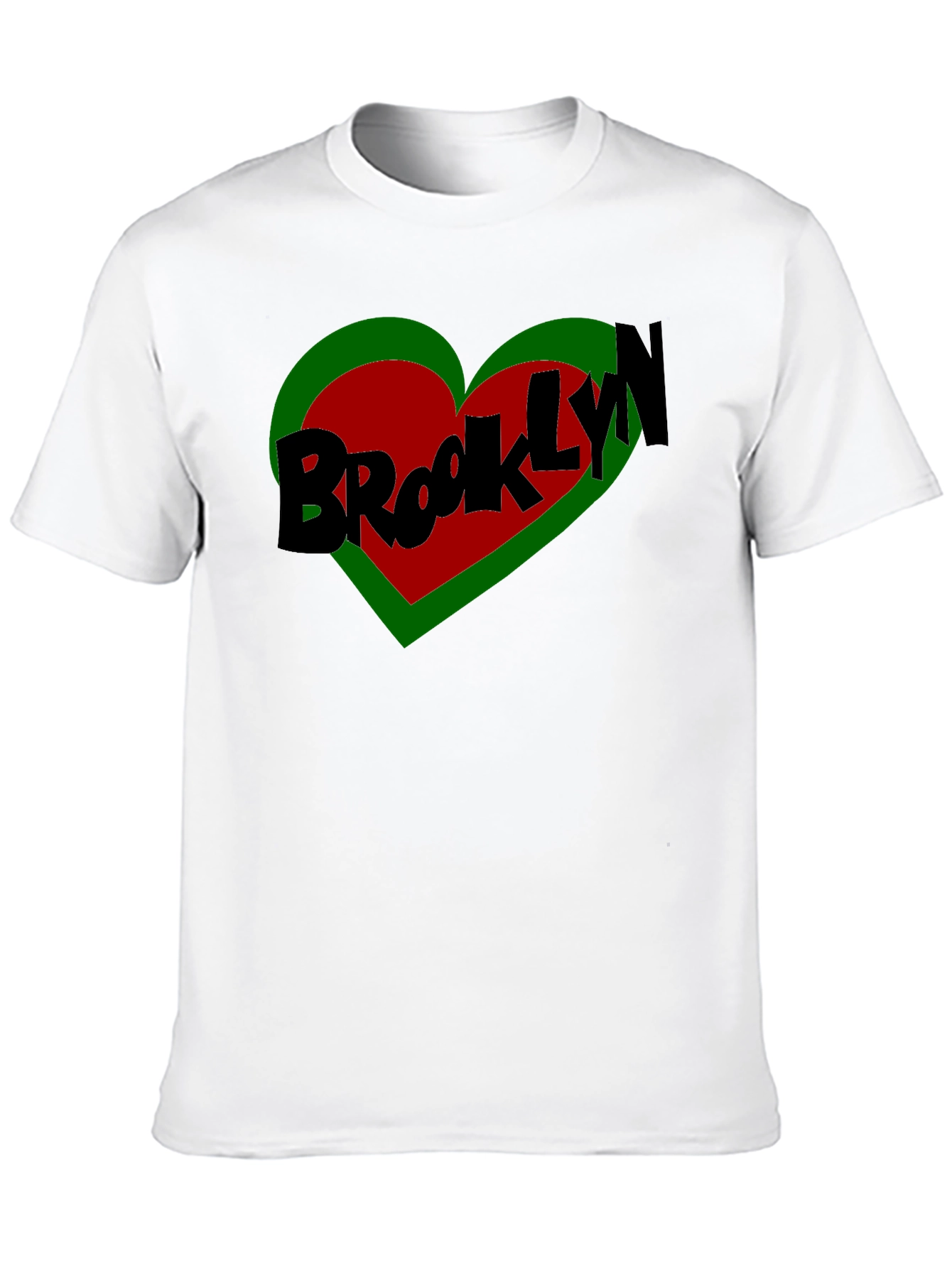 Brooklyn Heart Graphic Tee - Stylish Black T-Shirt
