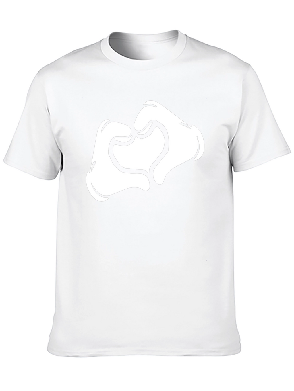Heart Hands Graphic Tee - Black Cotton T-Shirt