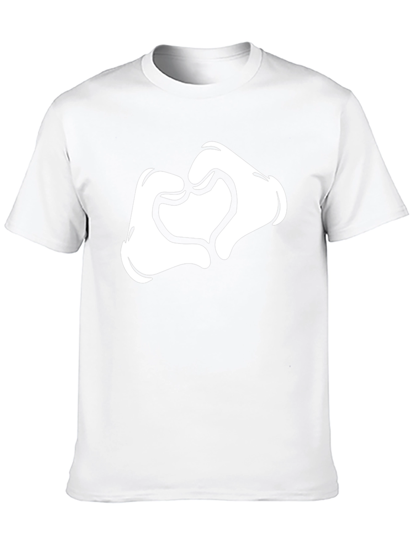 Heart Hands Graphic Tee - Black Cotton T-Shirt
