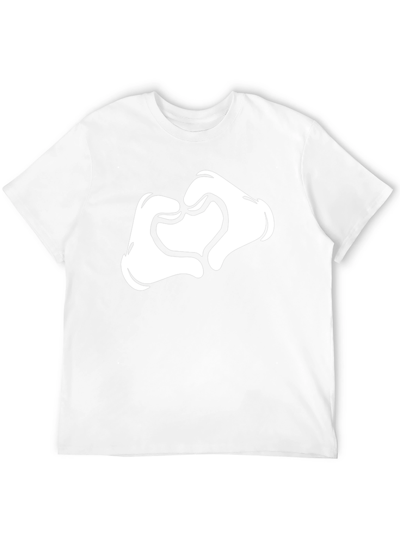 Heart Hands Graphic Tee - Black Cotton T-Shirt