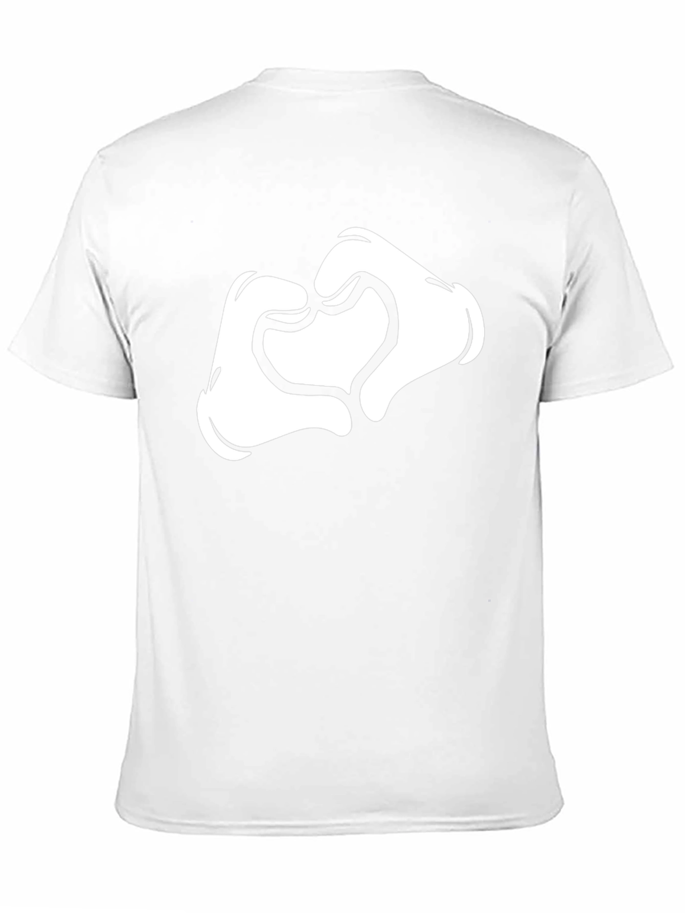 Heart Hands Graphic Tee - Black Cotton T-Shirt