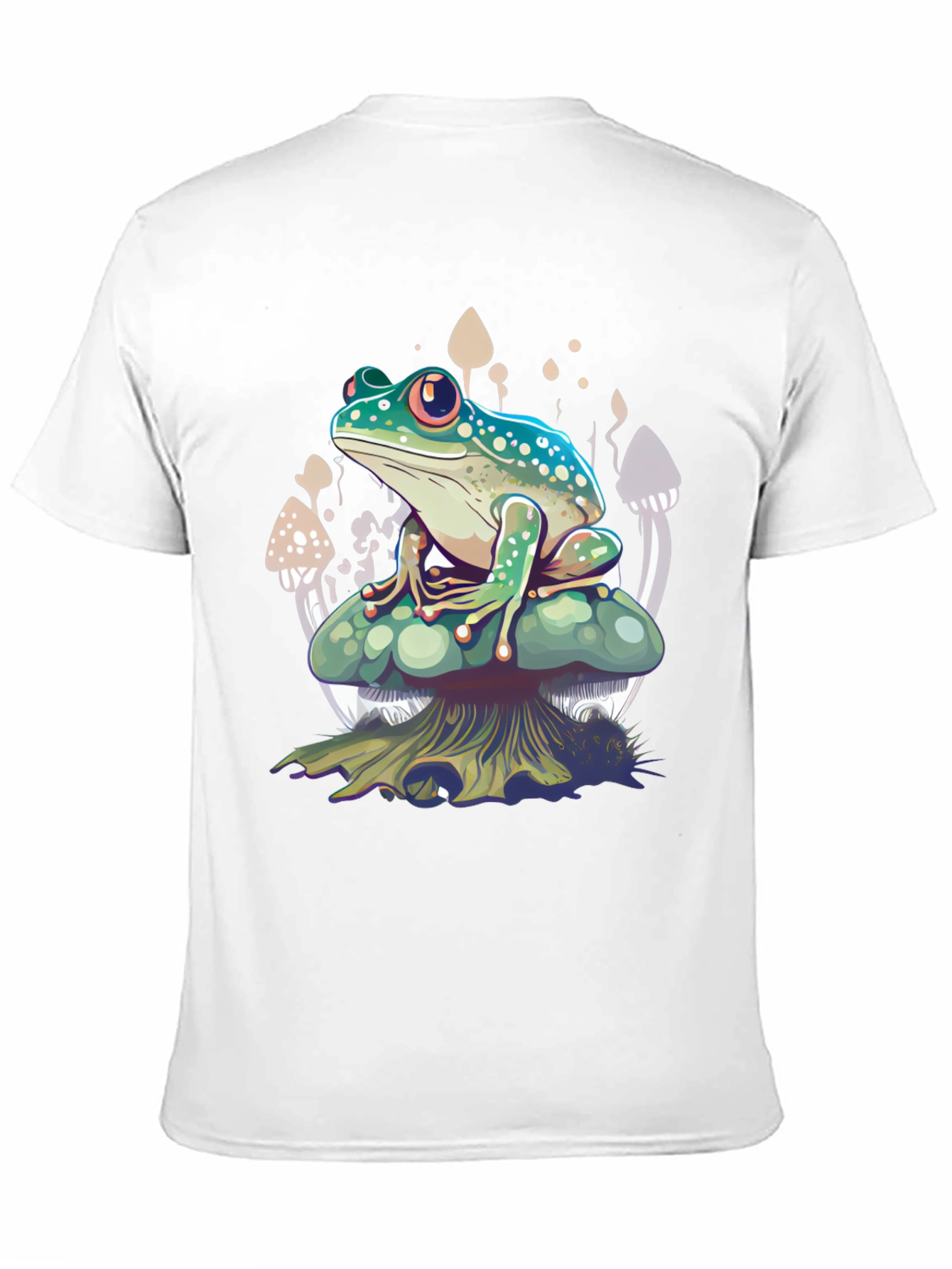 Frog on Mushroom T-Shirt - Unique Graphic Tee
