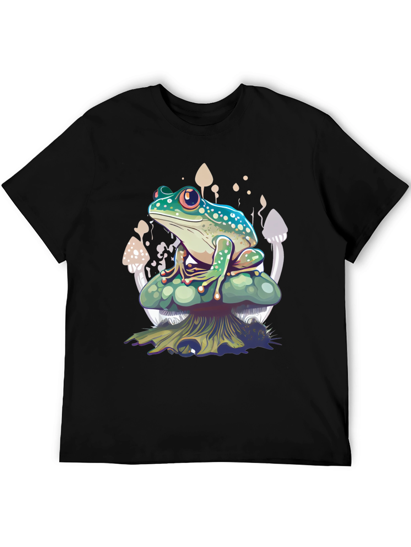 Frog on Mushroom T-Shirt - Unique Graphic Tee