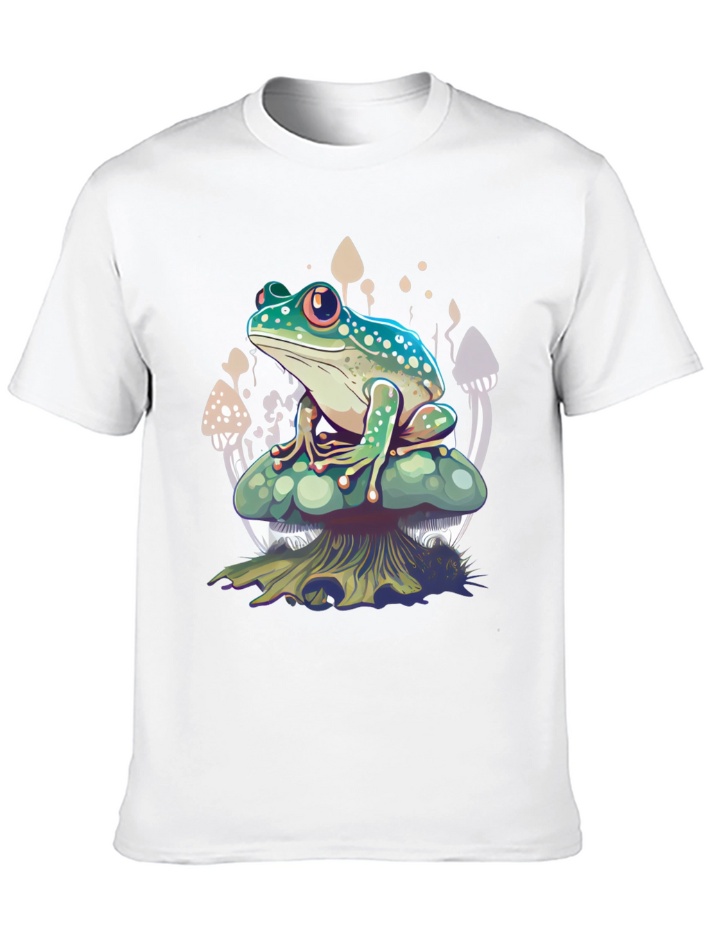 Frog on Mushroom T-Shirt - Unique Graphic Tee