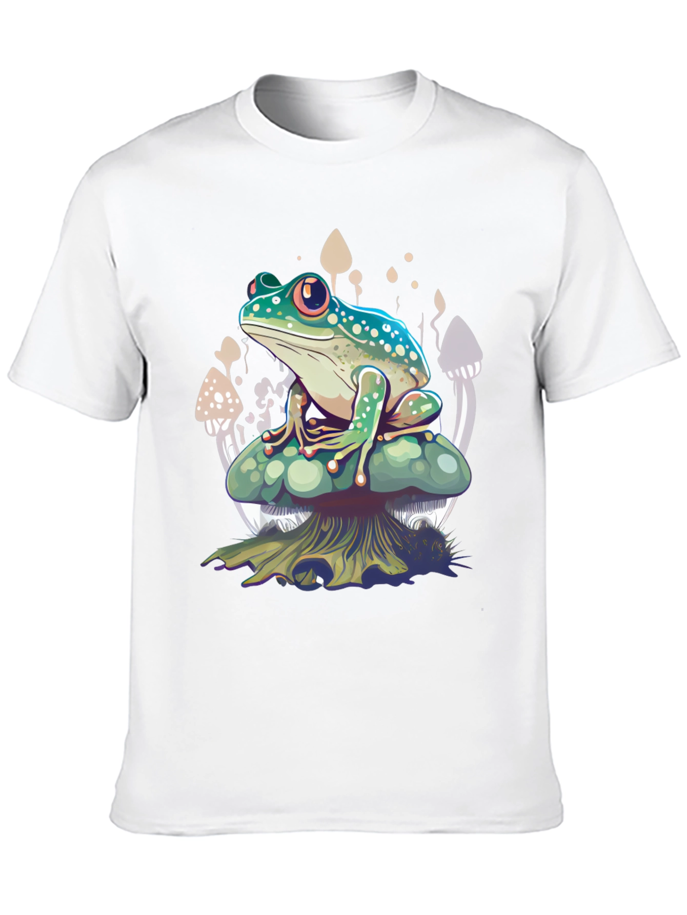 Frog on Mushroom T-Shirt - Unique Graphic Tee