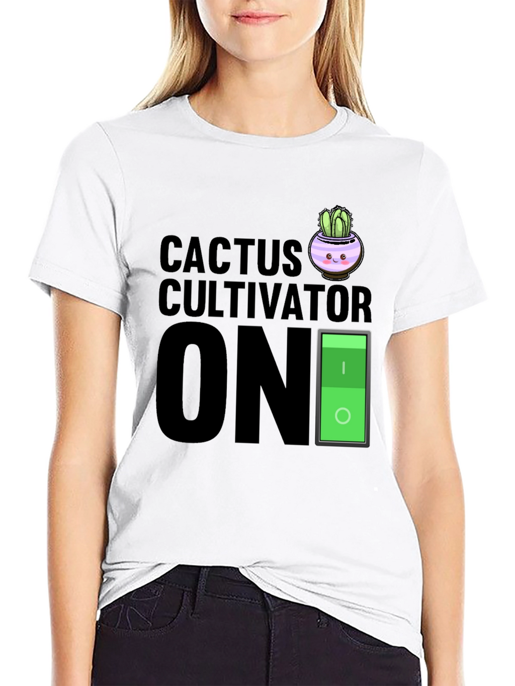 Cactus Cultivator ON Black Graphic T-Shirt