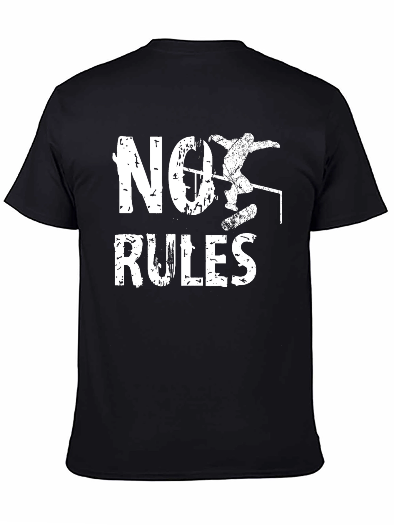 No Rules Skateboard T-Shirt - Black Graphic Tee