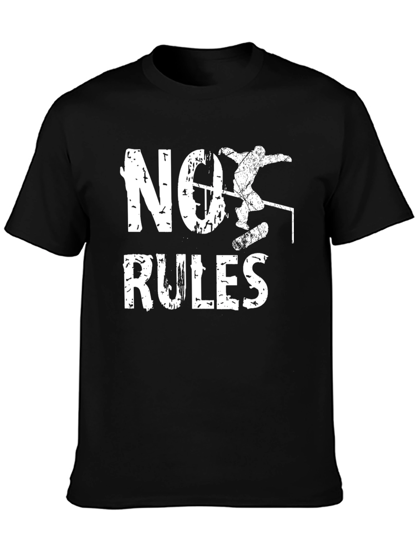 No Rules Skateboard T-Shirt - Black Graphic Tee