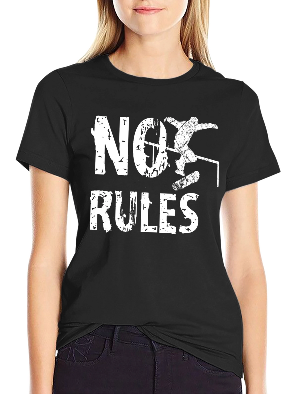 No Rules Skateboard T-Shirt - Black Graphic Tee