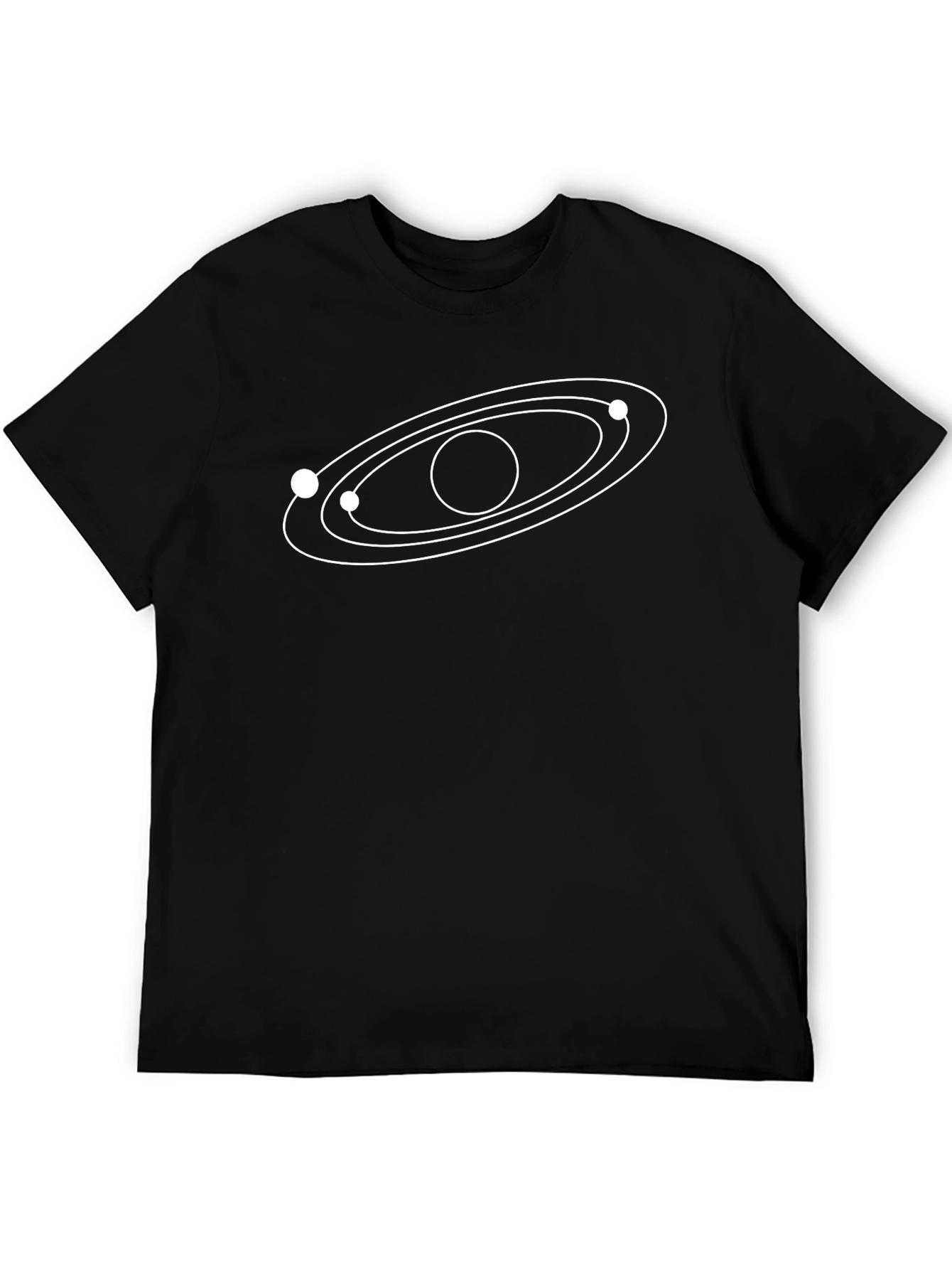 Orbit Graphic Black T-Shirt - Modern Astronomy Tee