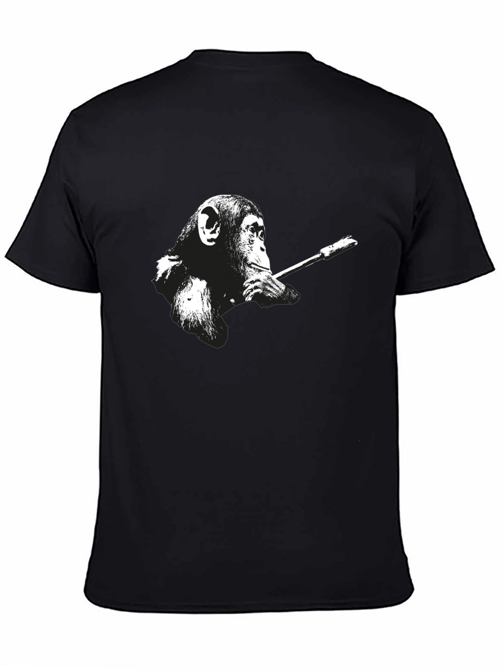 Smoking Monkey Graphic T-Shirt - Cool Black Tee