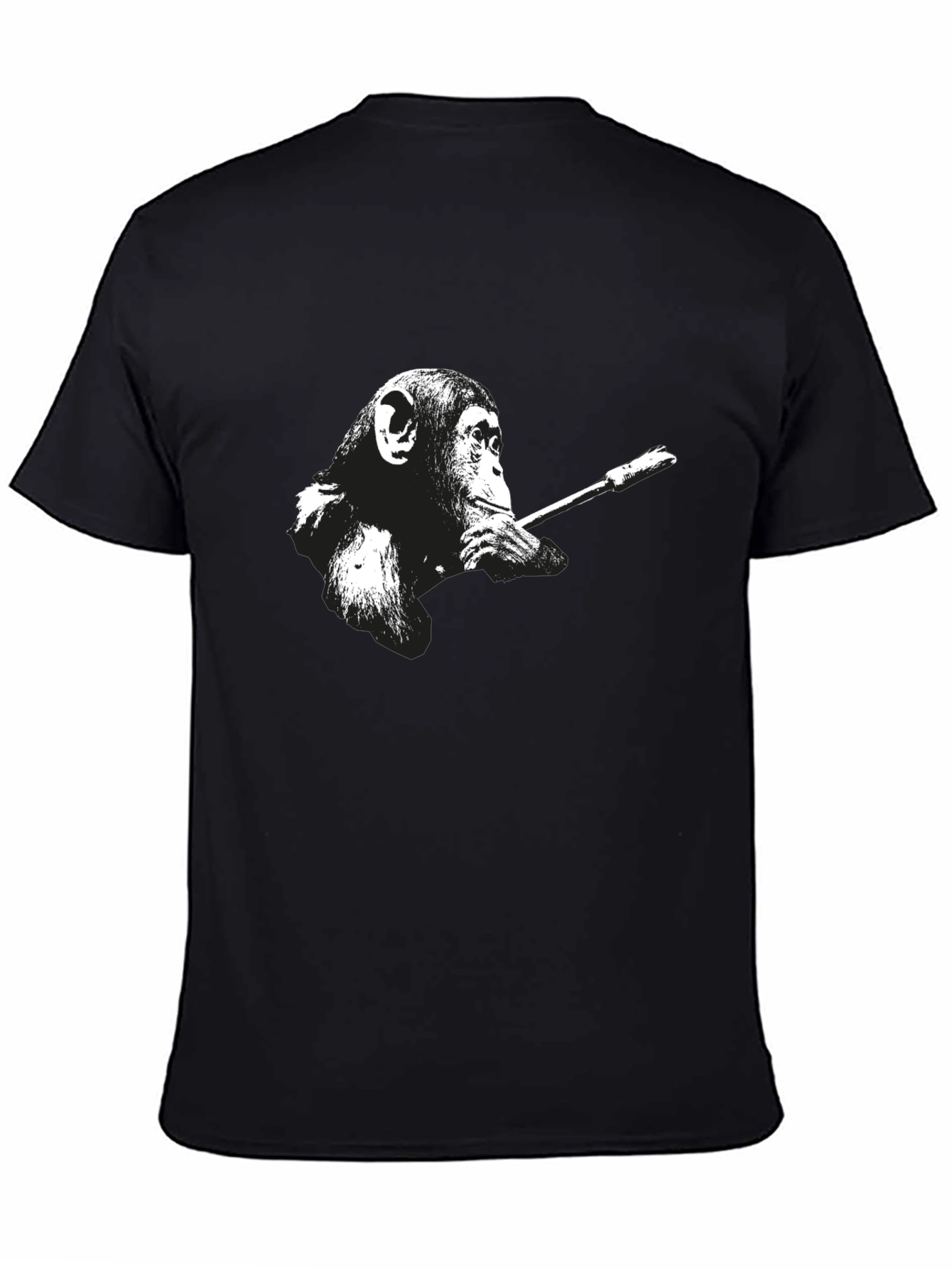 Smoking Monkey Graphic T-Shirt - Cool Black Tee