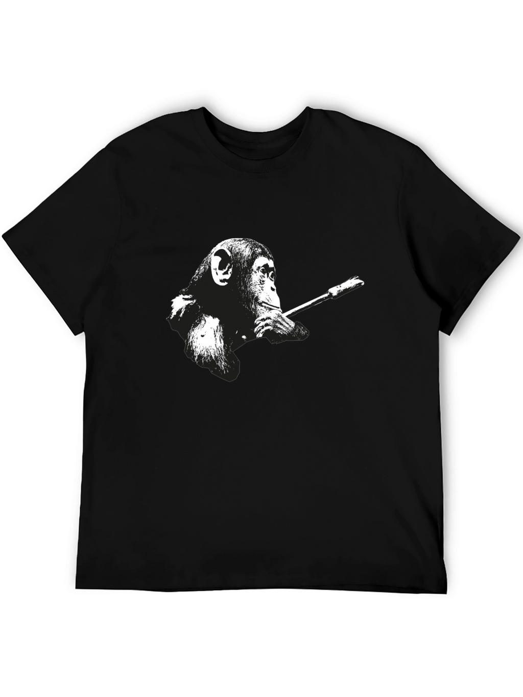 Smoking Monkey Graphic T-Shirt - Cool Black Tee