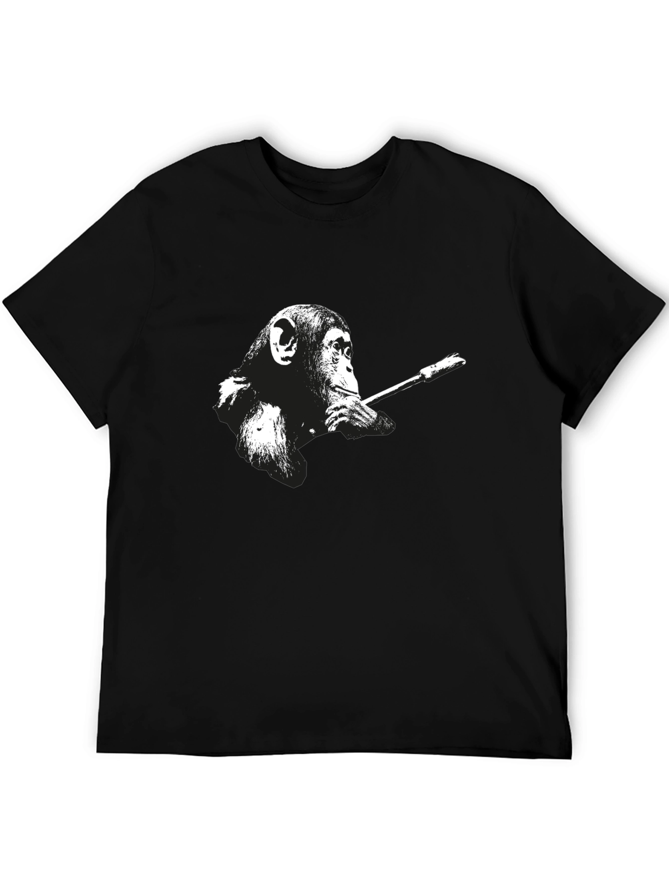 Smoking Monkey Graphic T-Shirt - Cool Black Tee