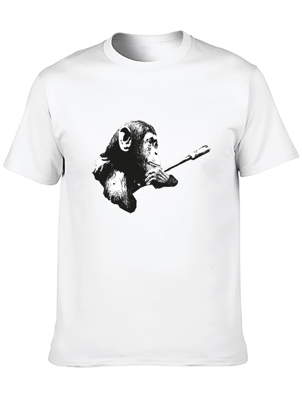 Smoking Monkey Graphic T-Shirt - Cool Black Tee