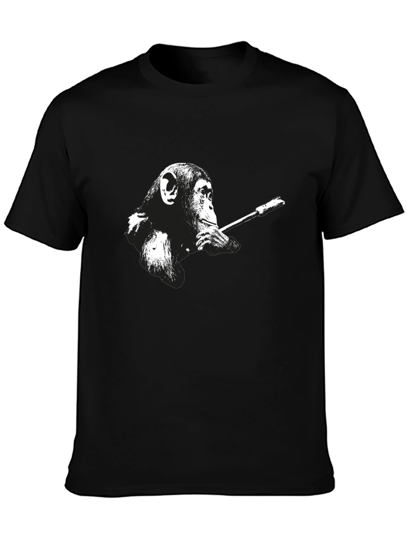 Smoking Monkey Graphic T-Shirt - Cool Black Tee