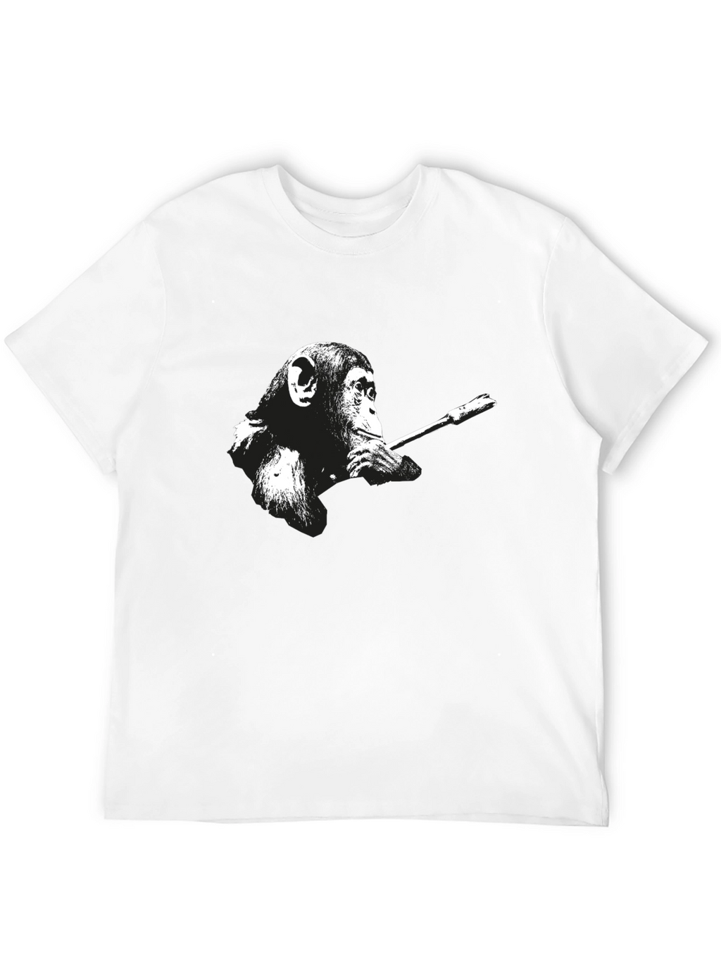 Smoking Monkey Graphic T-Shirt - Cool Black Tee