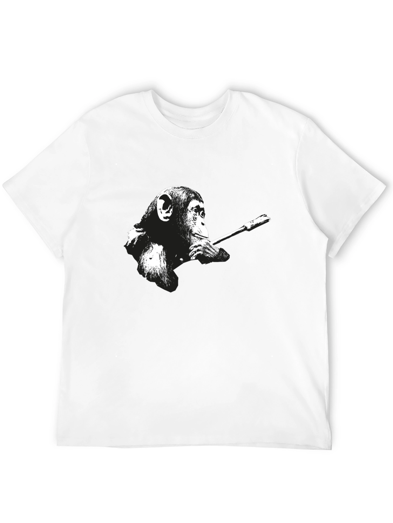 Smoking Monkey Graphic T-Shirt - Cool Black Tee