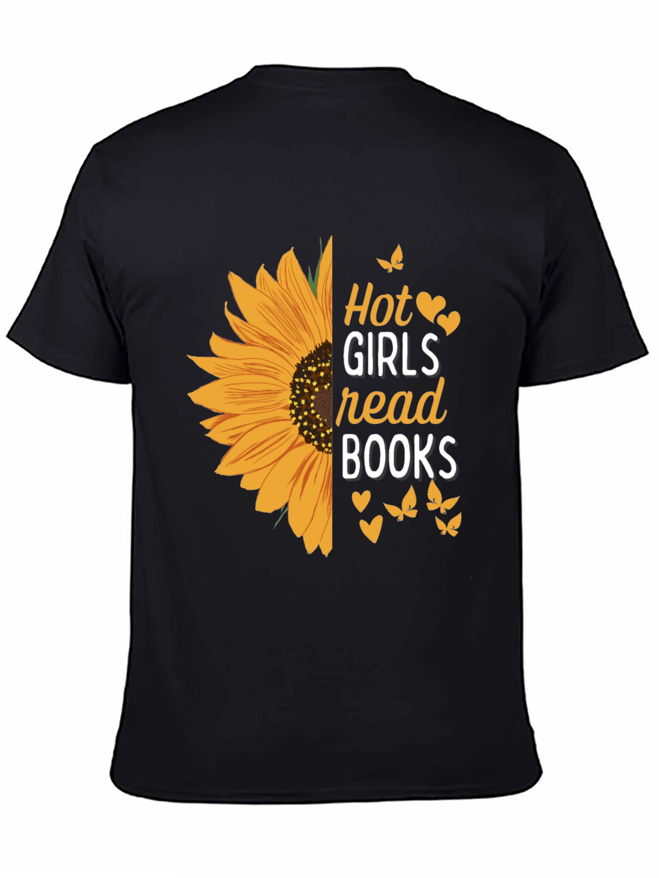 Hot Girls Read Books Sunflower Graphic Tee