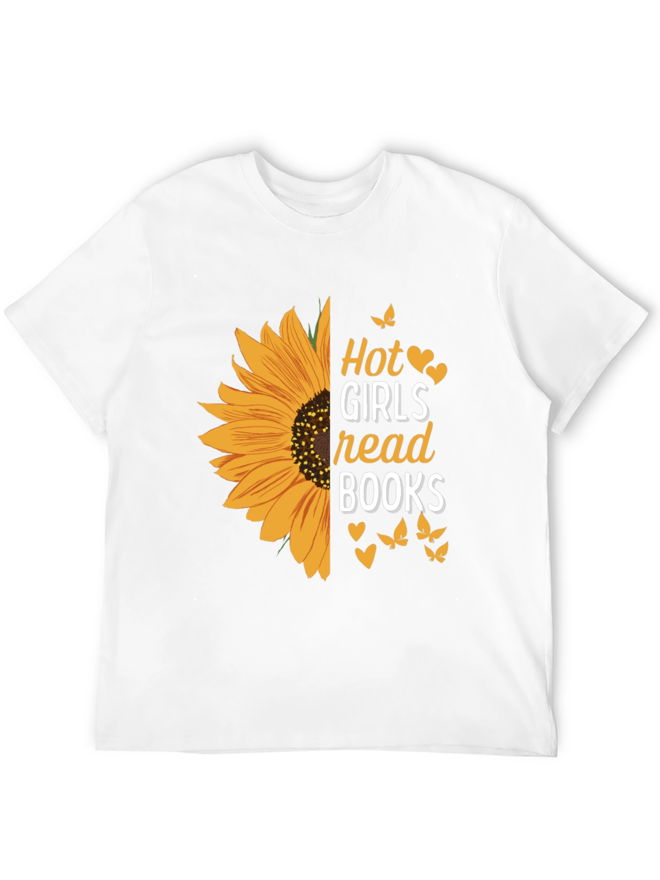 Hot Girls Read Books Sunflower Graphic Tee