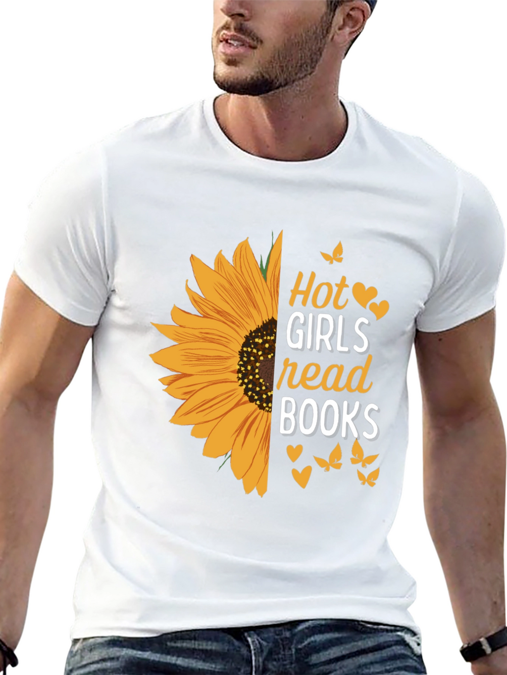 Hot Girls Read Books Sunflower Graphic Tee