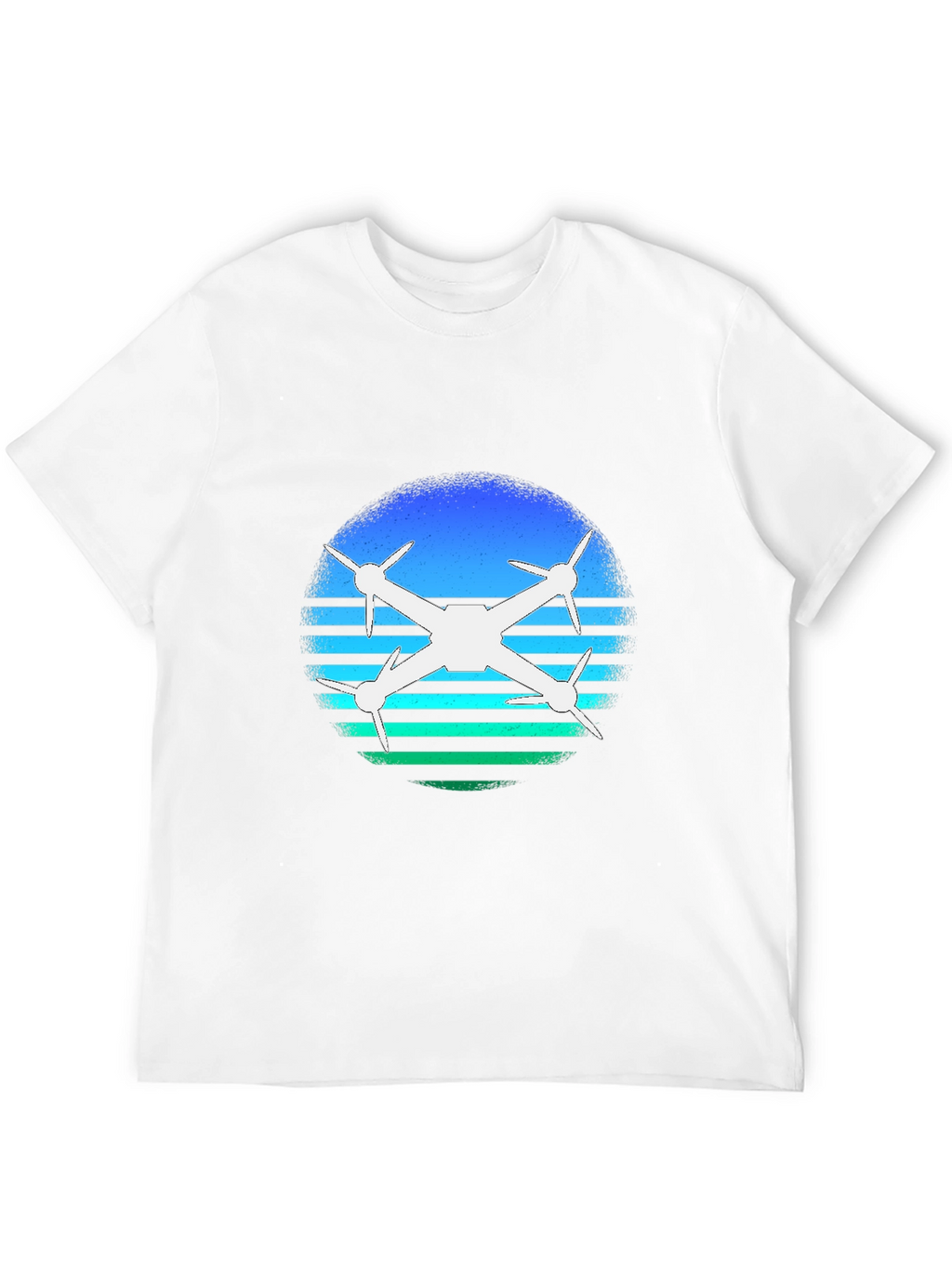 Drone Silhouette T-Shirt - Retro Style