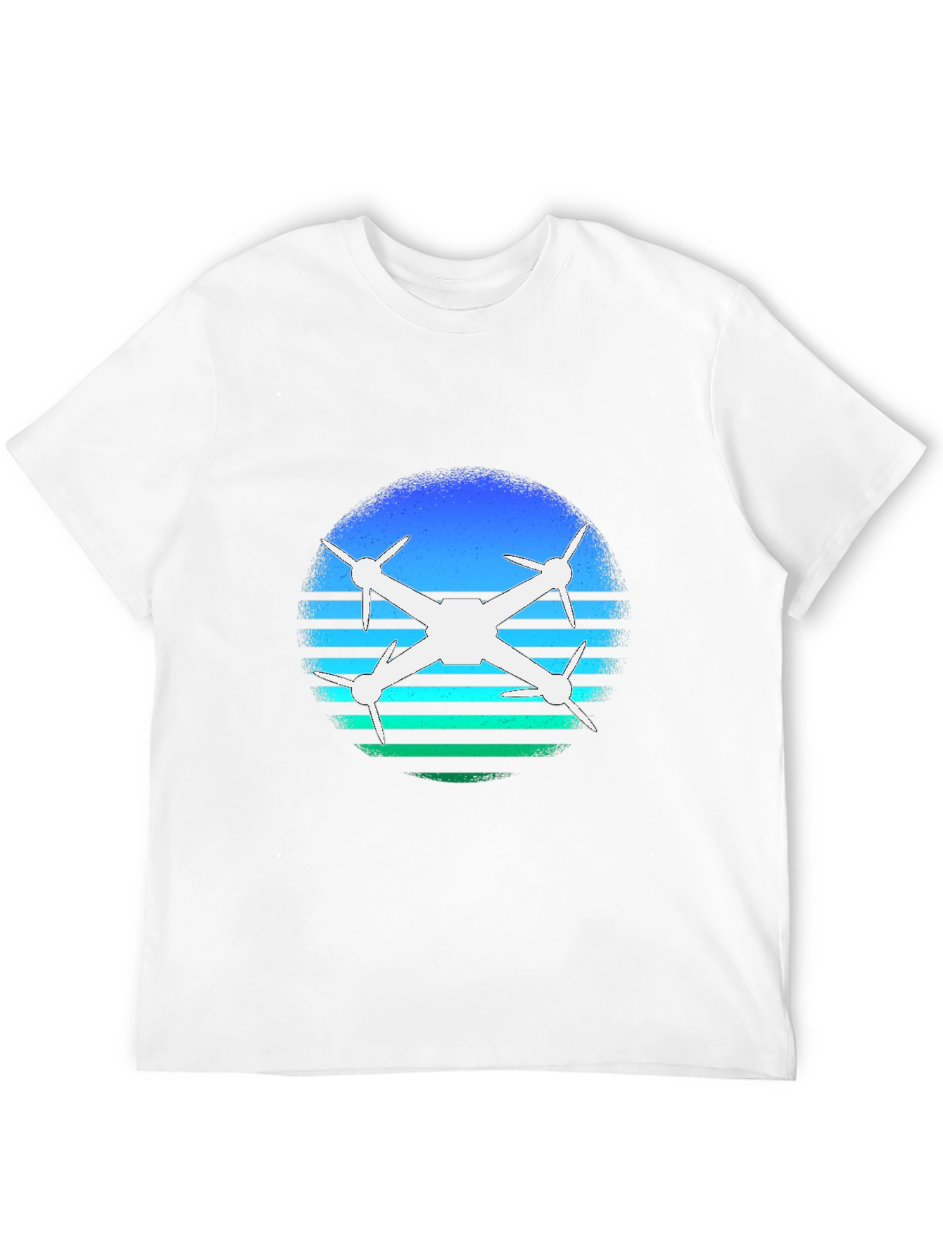 Drone Silhouette T-Shirt - Retro Style