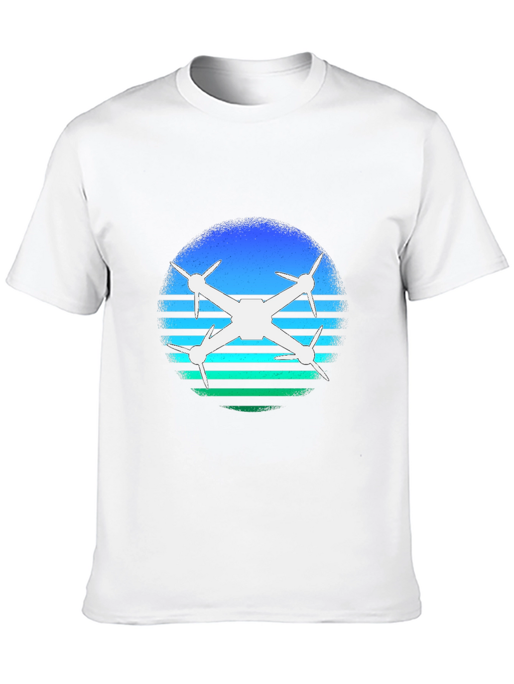 Drone Silhouette T-Shirt - Retro Style