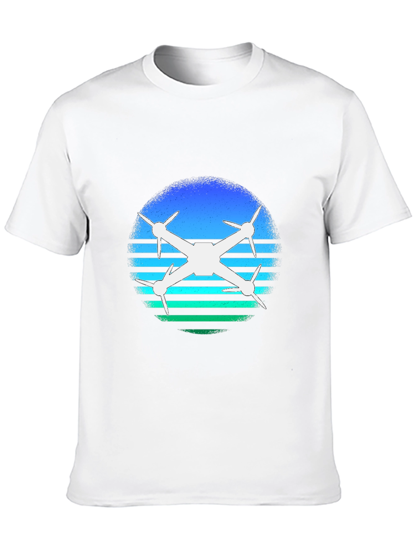 Drone Silhouette T-Shirt - Retro Style
