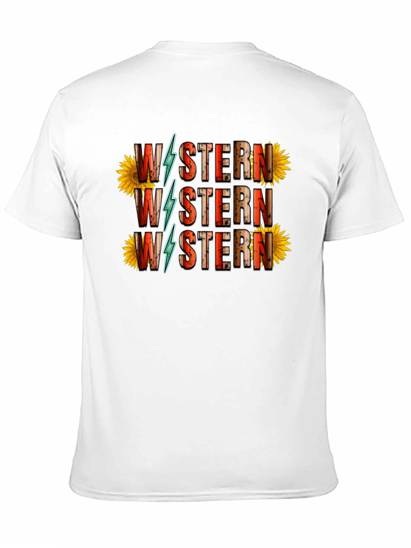 Western Sunflower Graphic Tee - Black