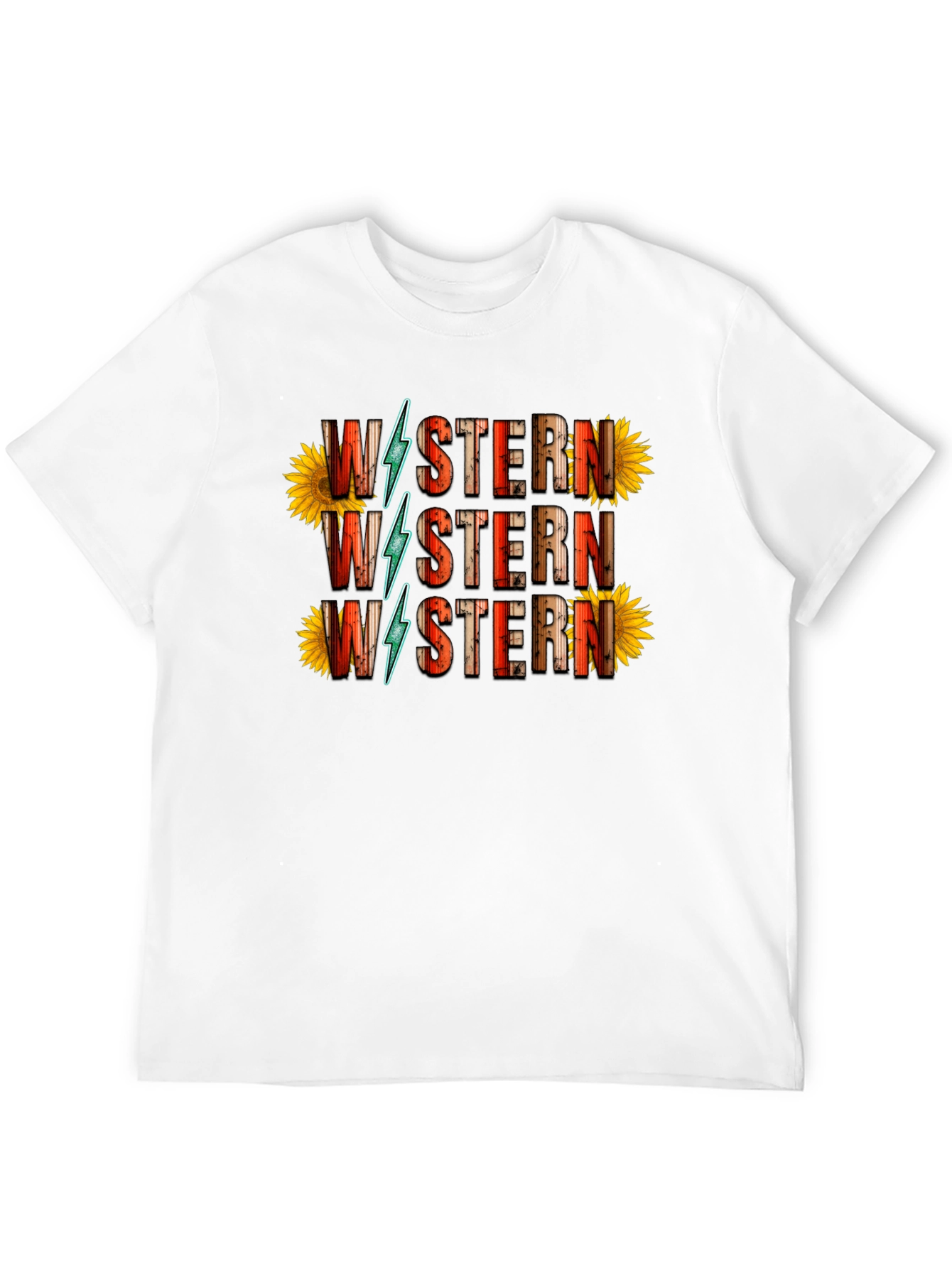Western Sunflower Graphic Tee - Black