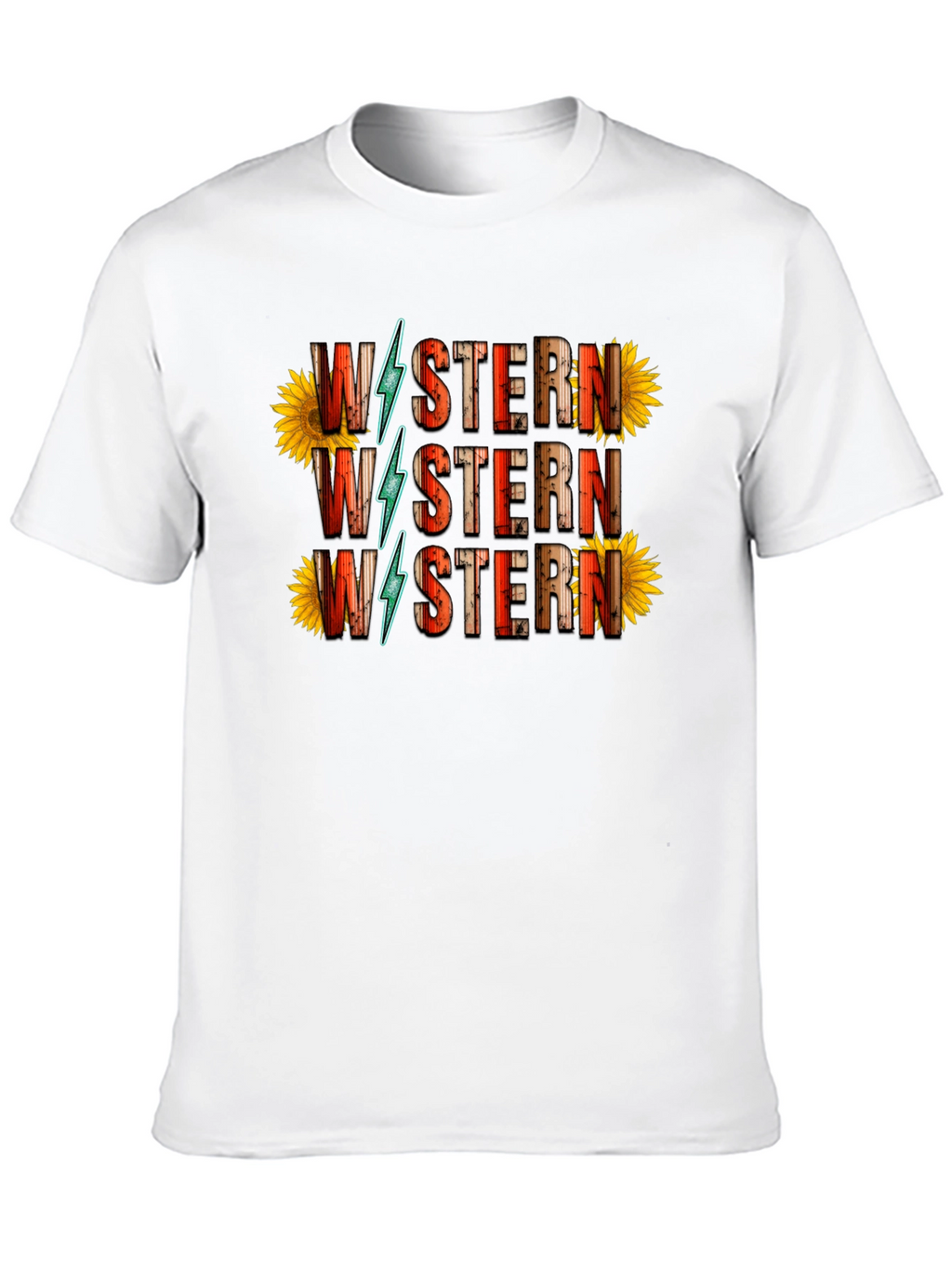 Western Sunflower Graphic Tee - Black