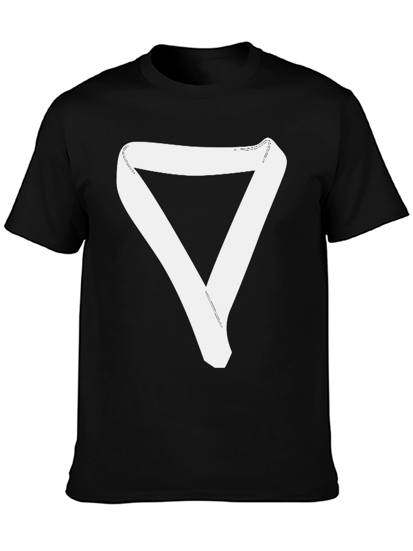 Minimalist Triangle Ribbon Graphic T-Shirt - Unisex