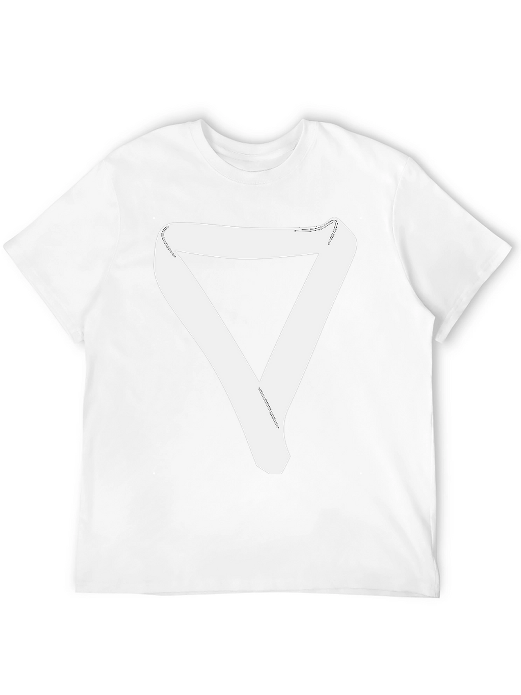 Minimalist Triangle Ribbon Graphic T-Shirt - Unisex