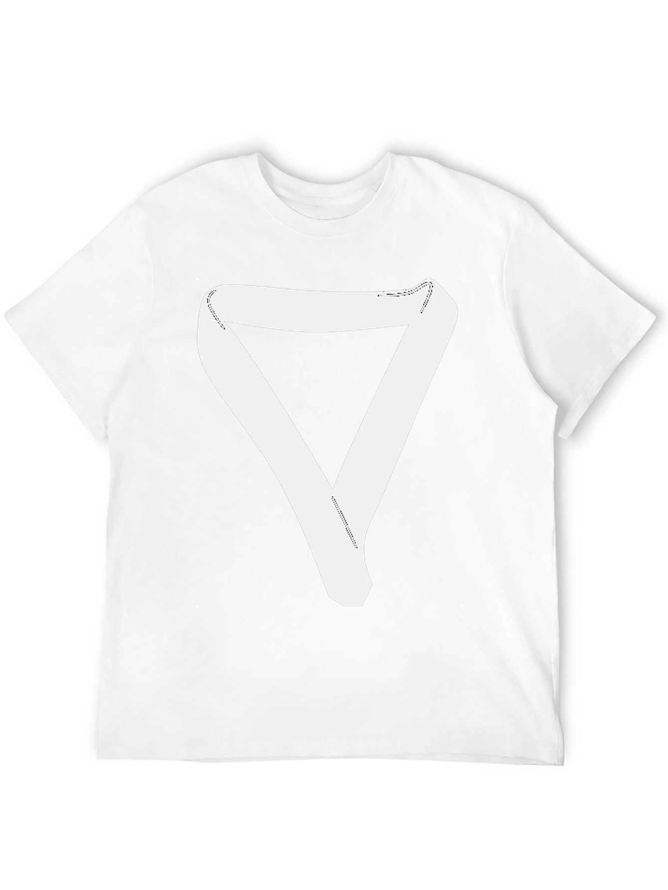 Minimalist Triangle Ribbon Graphic T-Shirt - Unisex