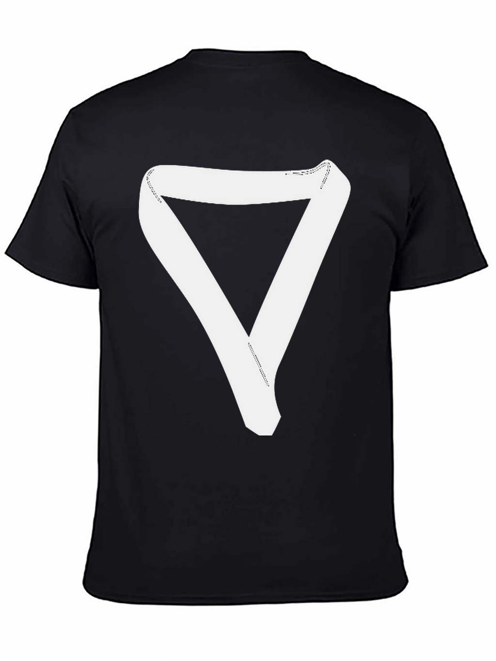 Minimalist Triangle Ribbon Graphic T-Shirt - Unisex