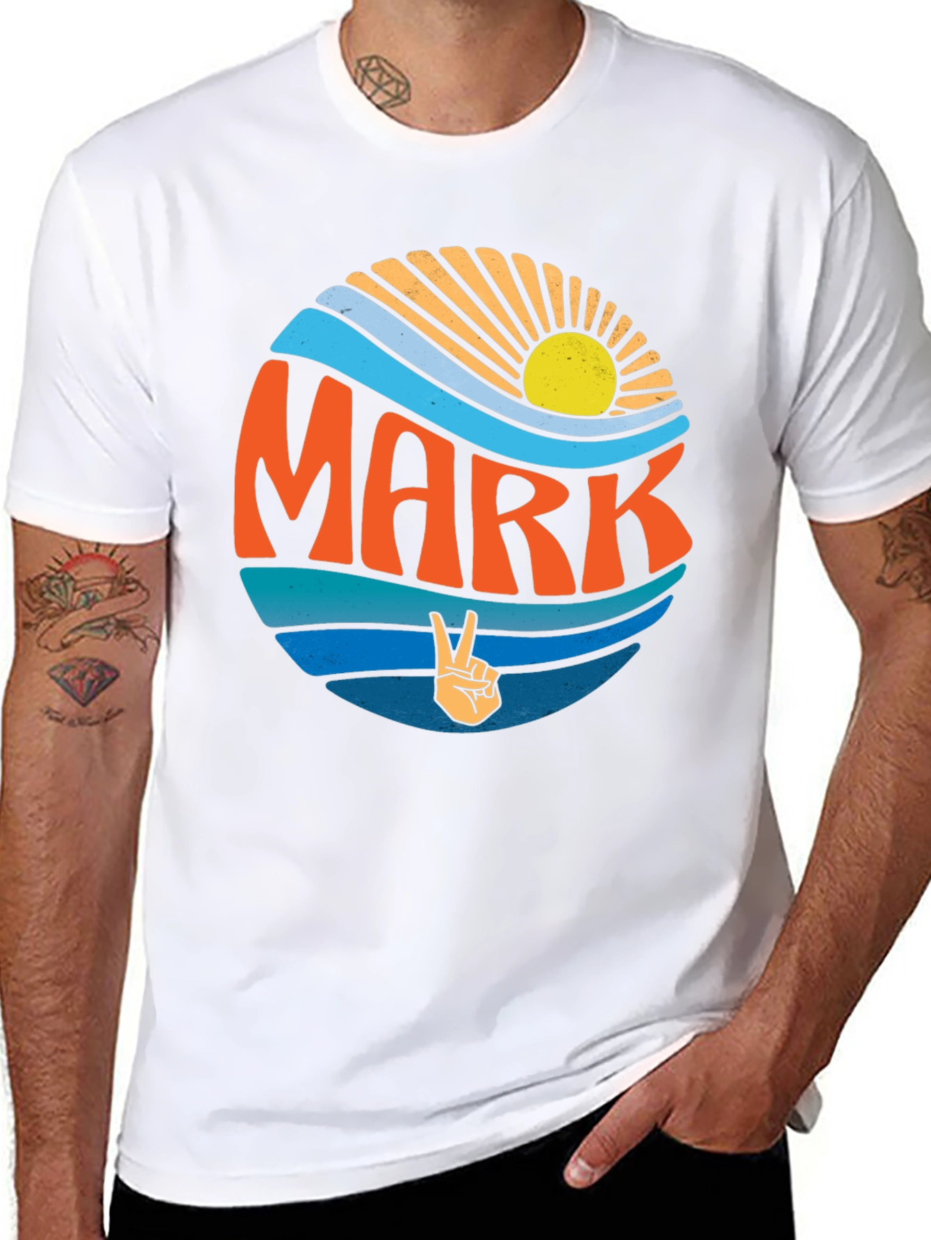 Retro MARK Graphic Tee - Peace & Sunshine