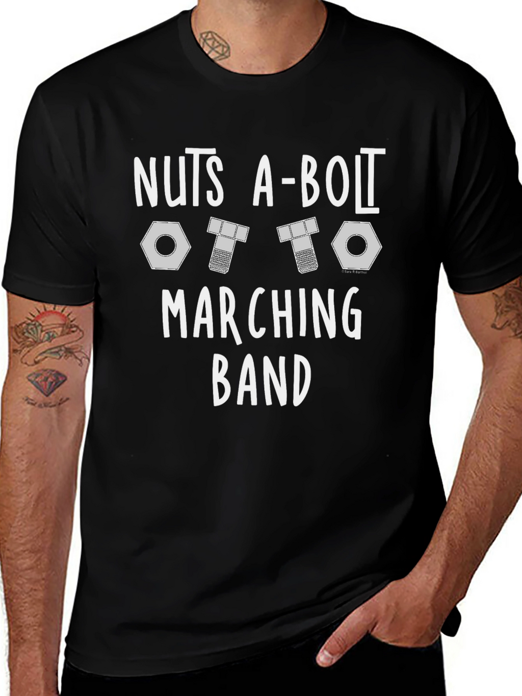 Nuts A-Bolt Marching Band Black T-Shirt