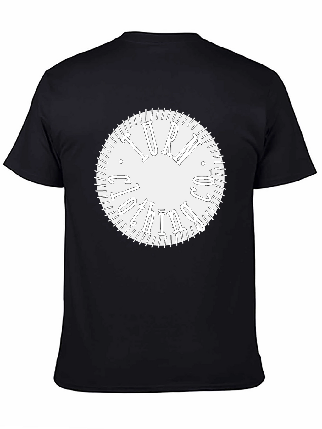 Turn Clockwise Graphic Black Tee