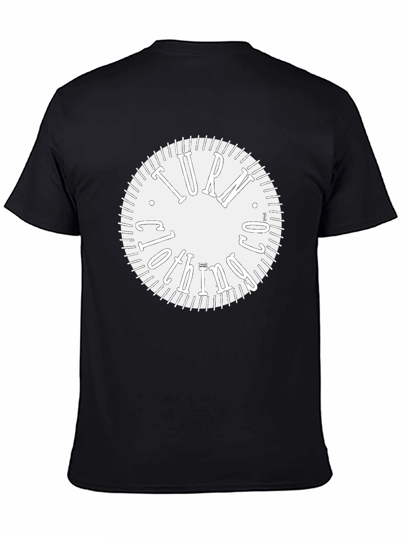 Turn Clockwise Graphic Black Tee