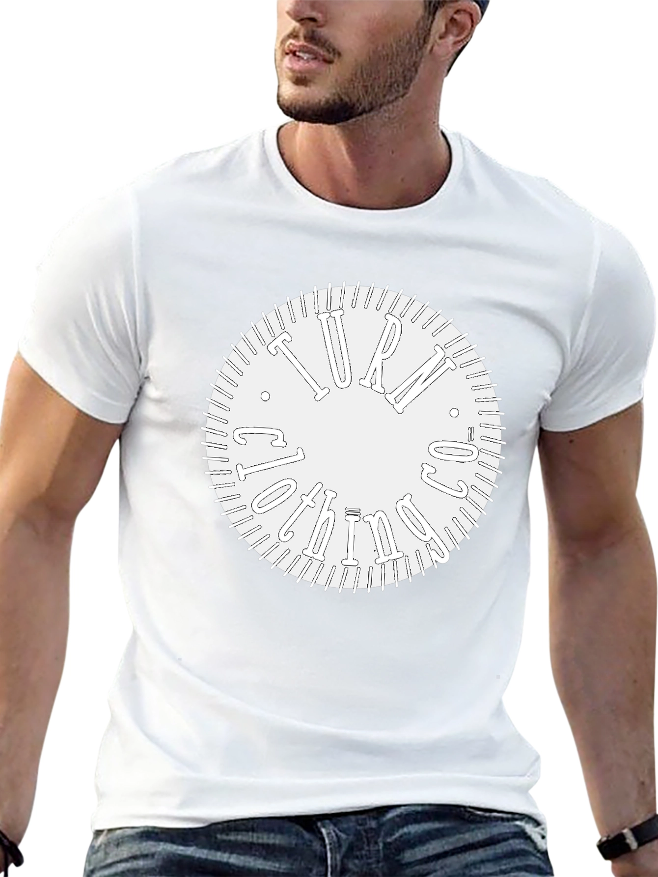 Turn Clockwise Graphic Black Tee