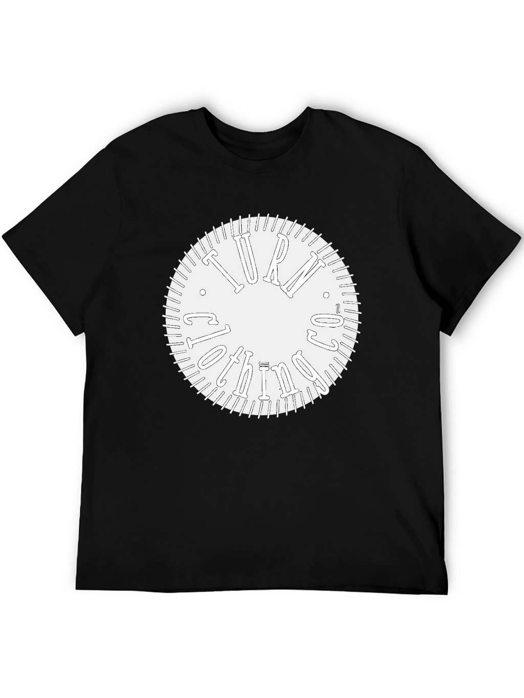Turn Clockwise Graphic Black Tee
