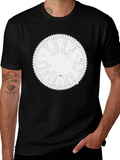 Turn Clockwise Graphic Black Tee