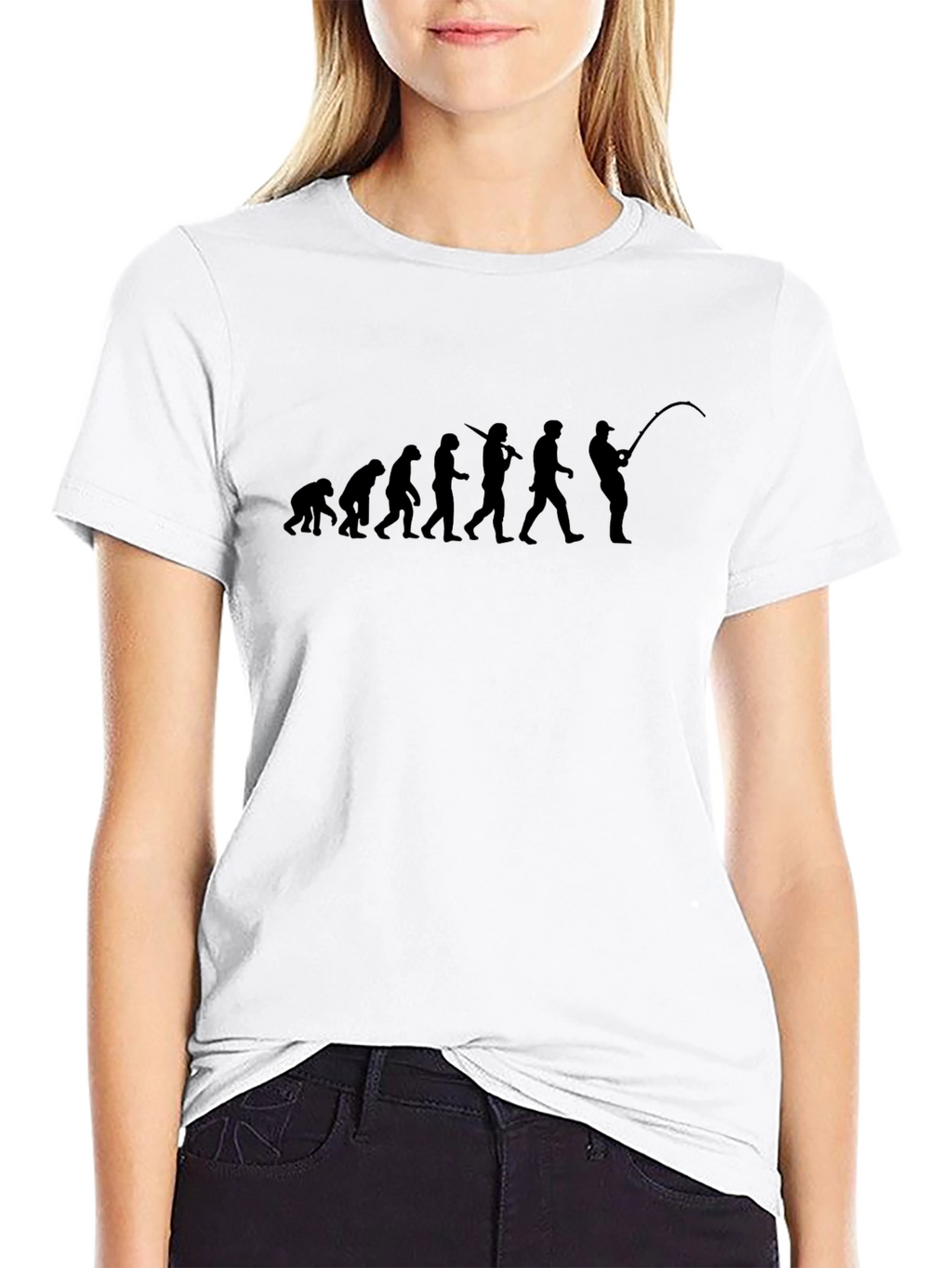 Evolution of Fishing T-Shirt - Black