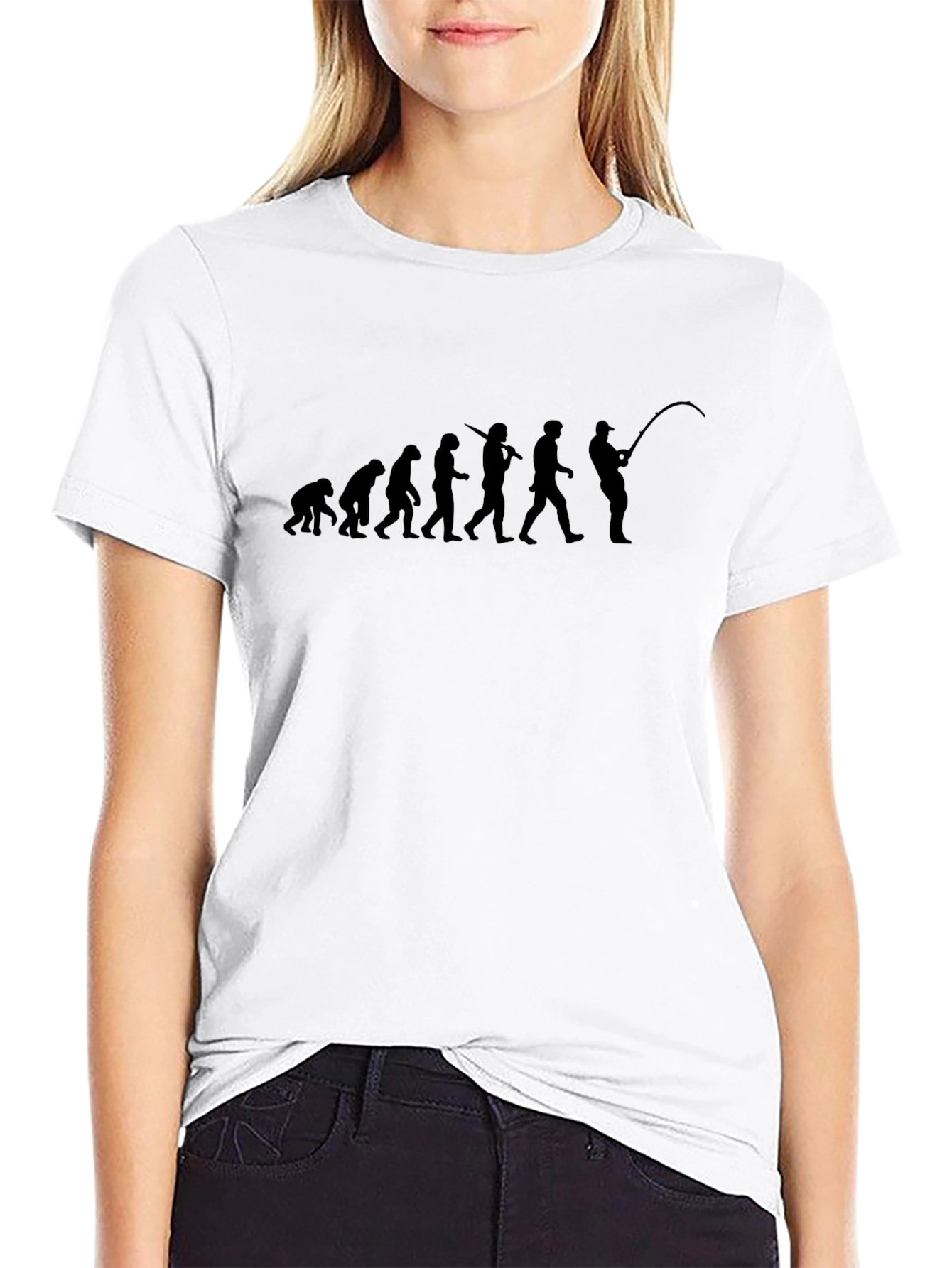 Evolution of Fishing T-Shirt - Black
