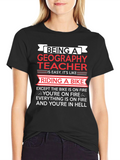 Geography Teacher Funny T-Shirt