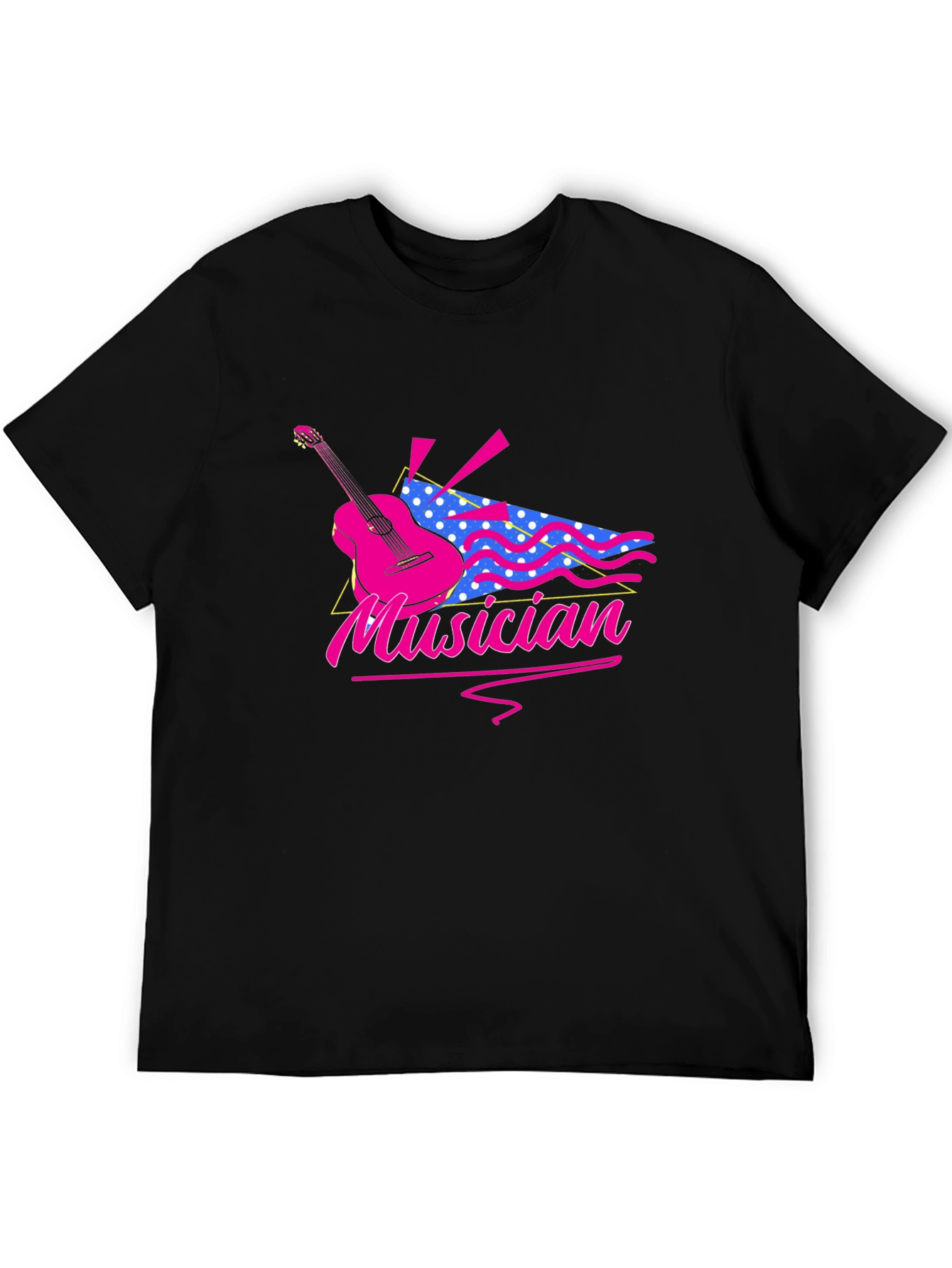 Musician Graphic T-Shirt - Retro Guitar Design