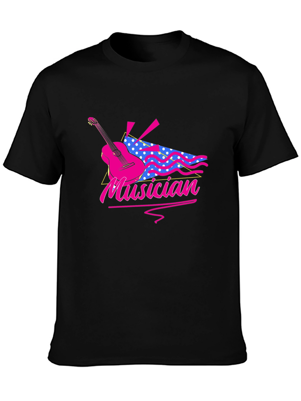 Musician Graphic T-Shirt - Retro Guitar Design