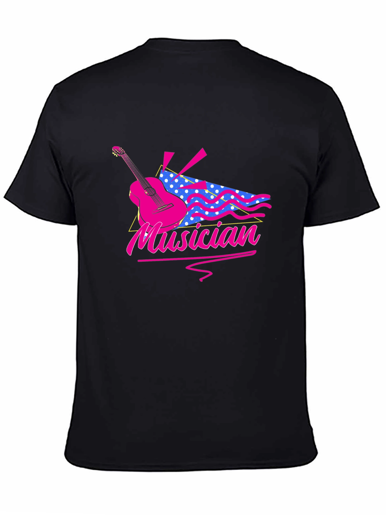 Musician Graphic T-Shirt - Retro Guitar Design