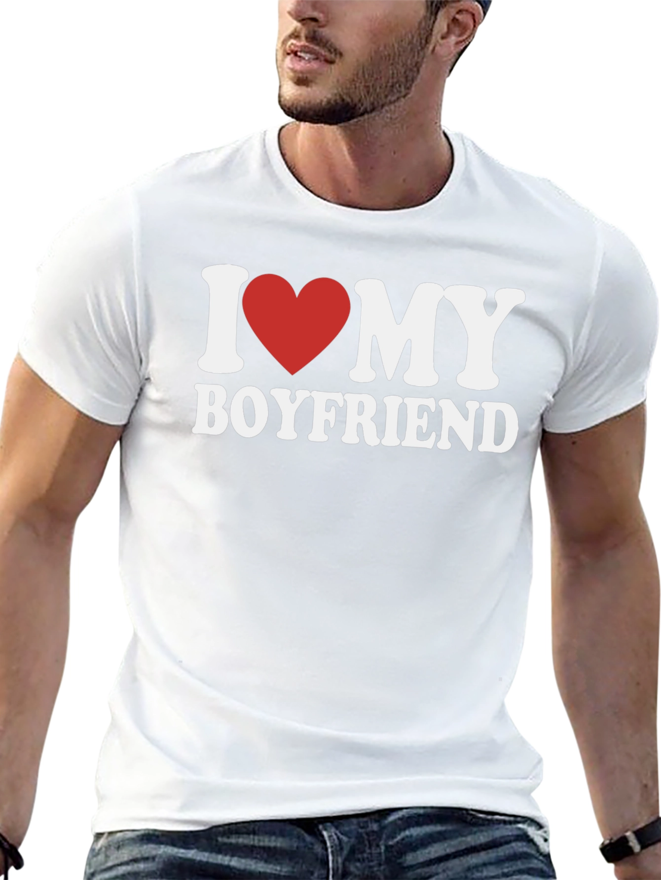 I Love My Boyfriend T-Shirt - Heart Design